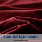 Deep Maroon Plain Solid Color Bed Sheet Set | Beddy's Studio