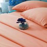 Peach - Plain Solid Color Bed Sheet Set