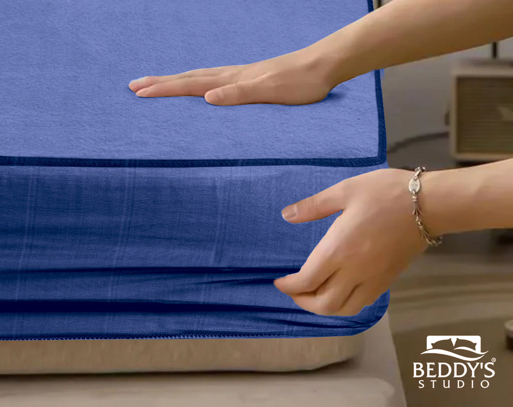 Blue Waterproof Mattress Protector