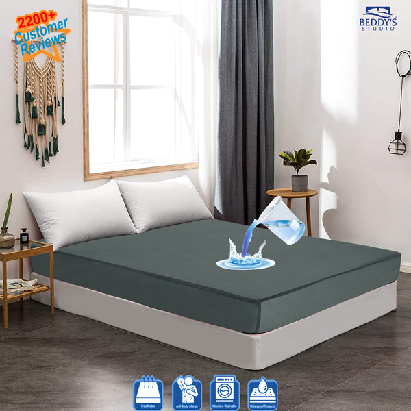 Grey Waterproof Mattress Protector