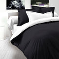Black & White Solid Color Plain Duvet Cover Set