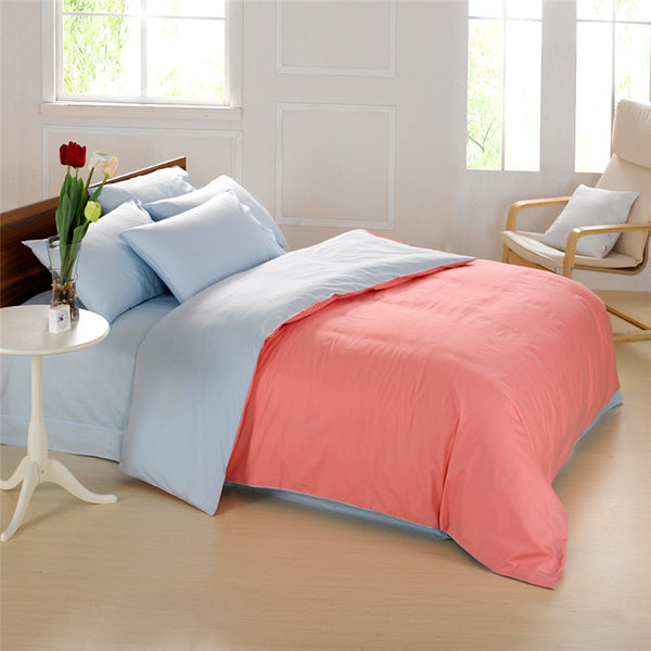 Solid Color Plain Duvet Cover Set