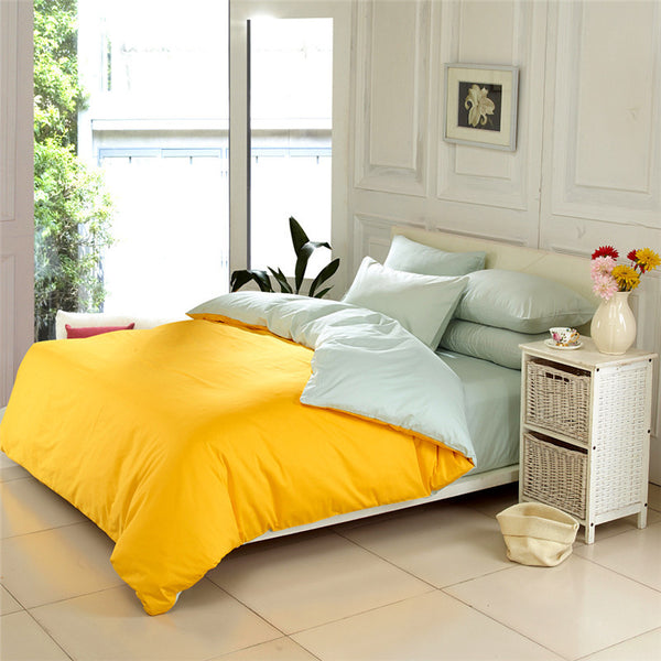 Solid Color Plain Duvet Cover Set