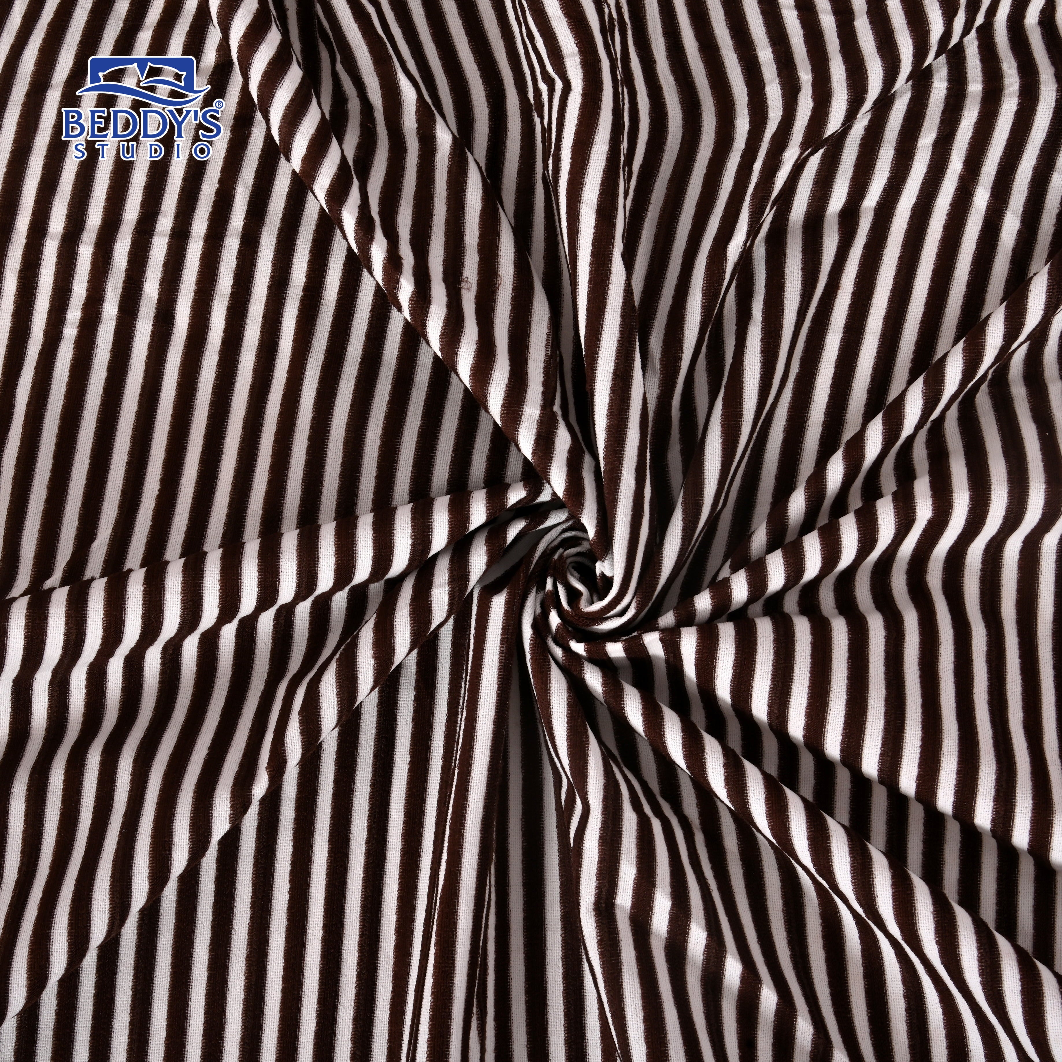 Brown Stripe Waterproof Mattress Protector