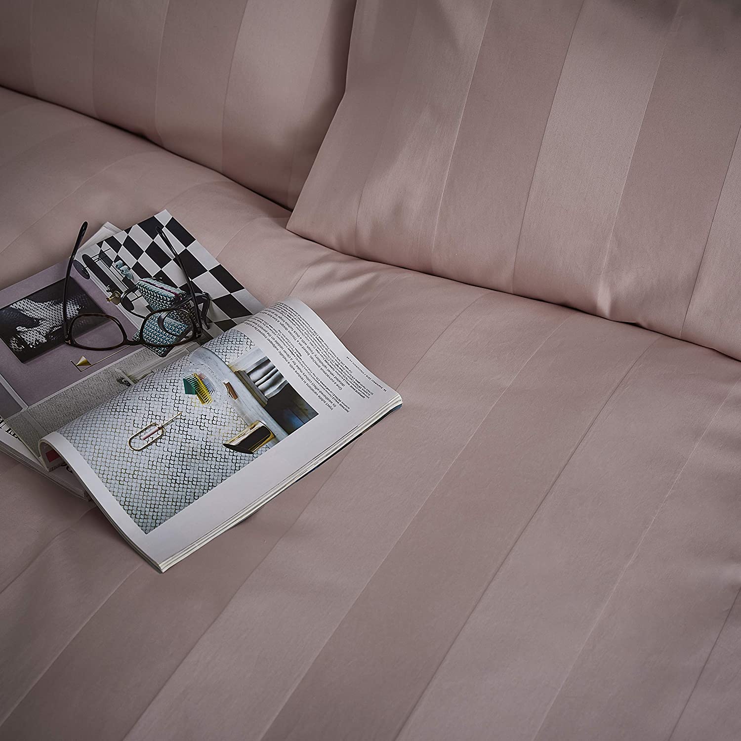 Tea Pink - Hotel Stripe Duvet Cover Set