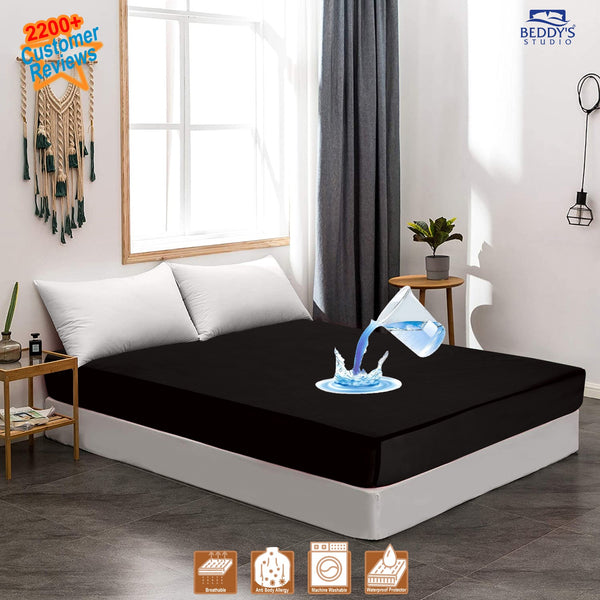 Black Waterproof Mattress Protector