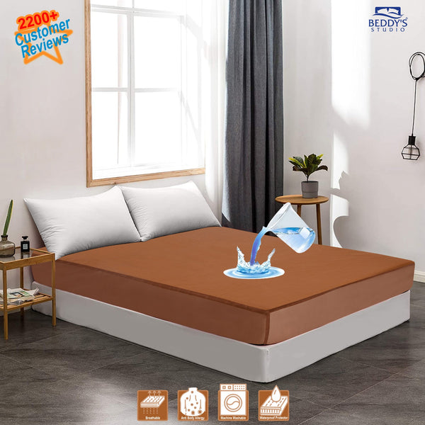 Brown Waterproof Mattress Protector