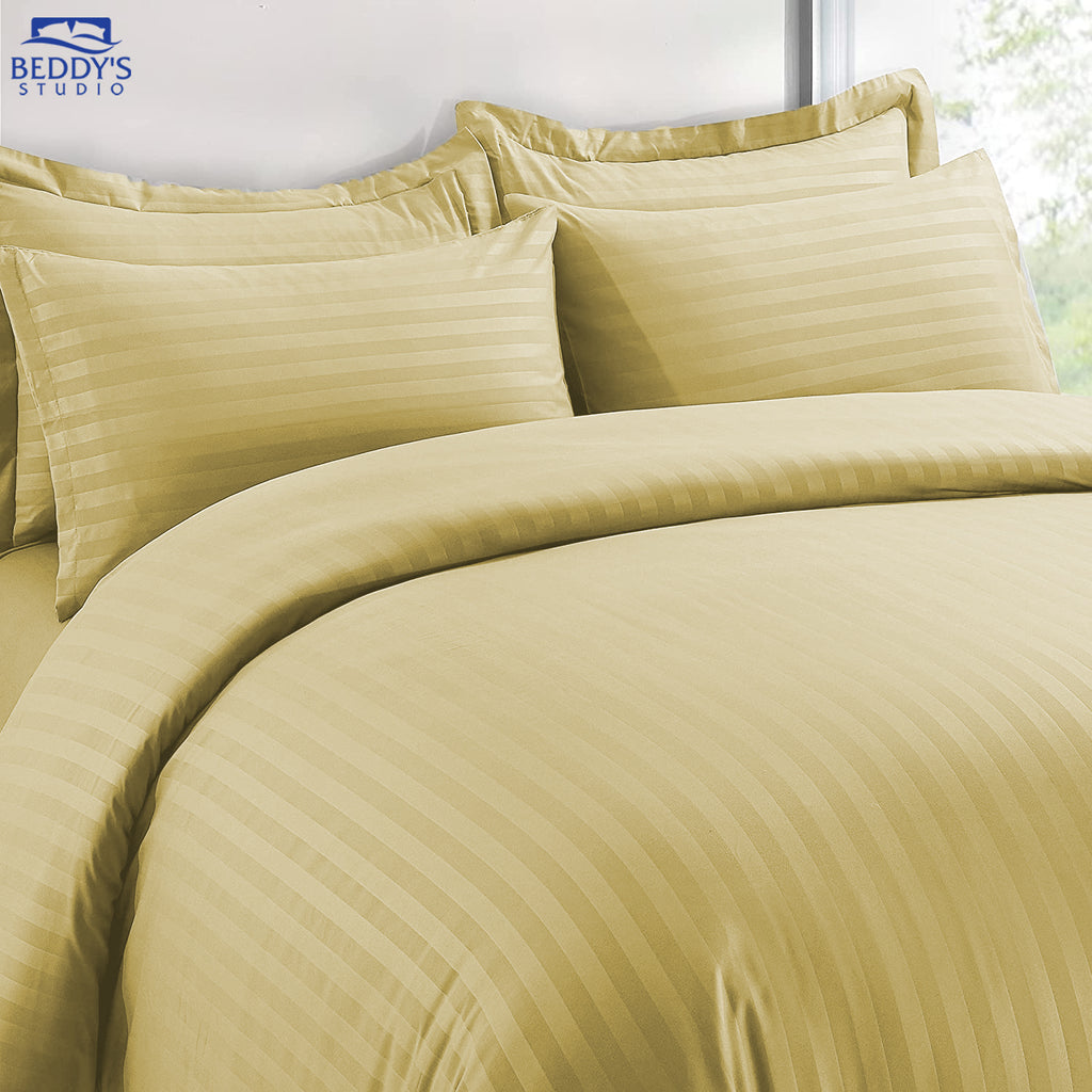 Golden - Hotel Stripe Duvet Cover Set