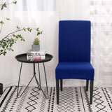 Pieces Chair Cover Set Jersey Cotton - Blue