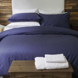 Blue - Hotel Stripe Bedsheet Set