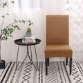 Jersey Cotton Chair Cover Set - Light Brown