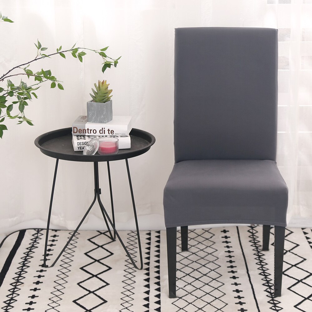 6 Pcs Chair Cover Set - Dark Grey