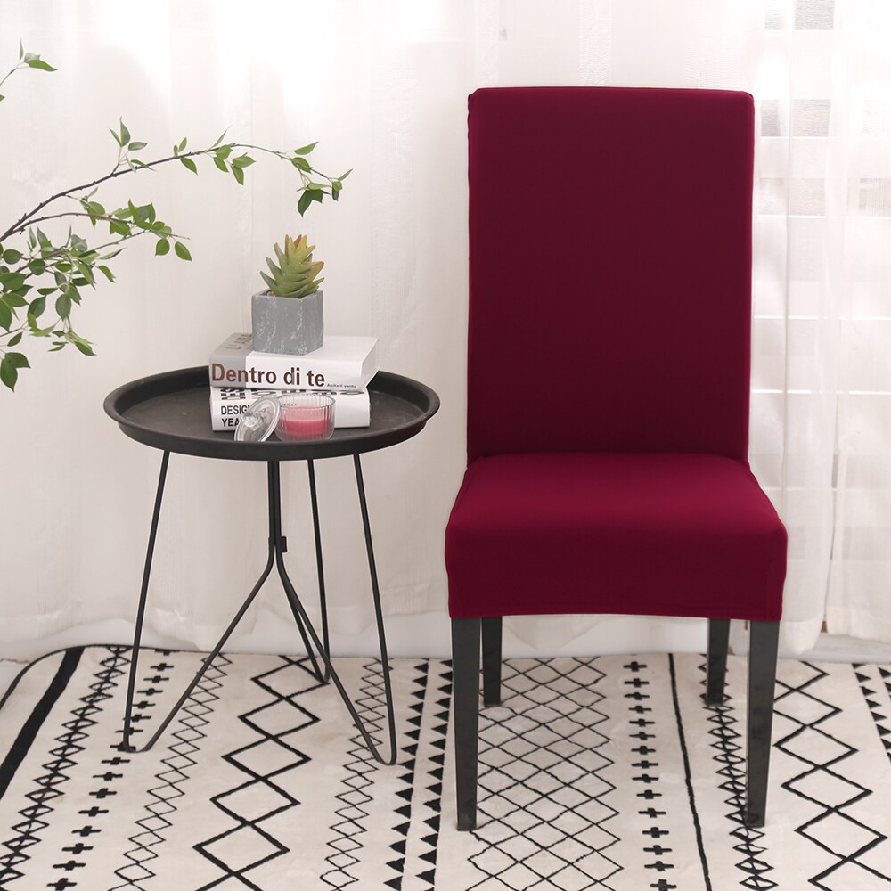 Jersey Cotton Chair Cover Set - Maroon