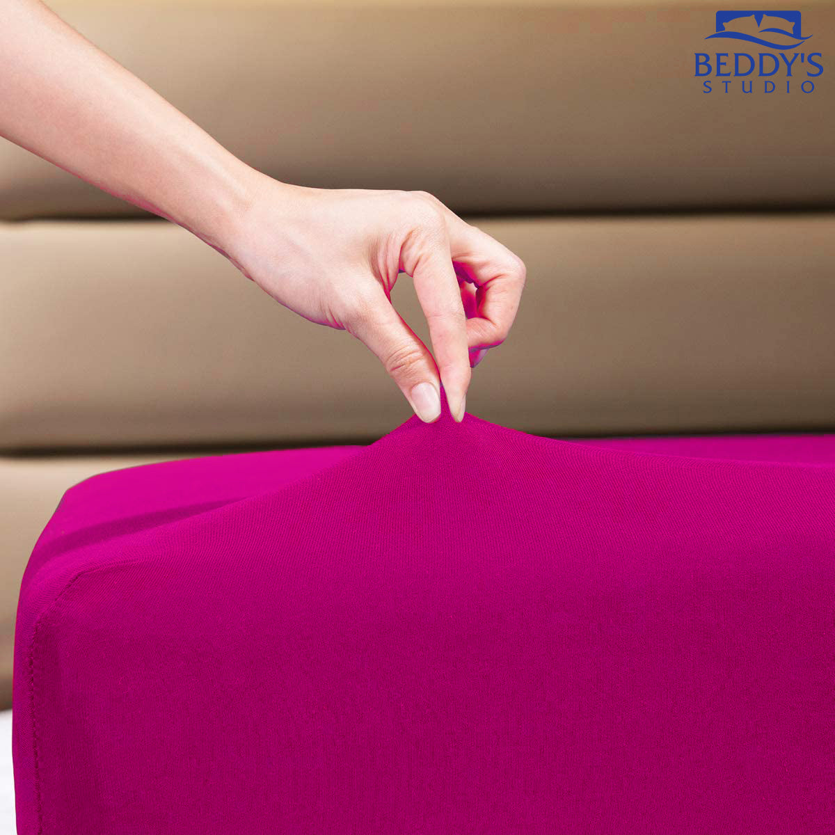 Pink - Jersey Fitted Mattress Cover